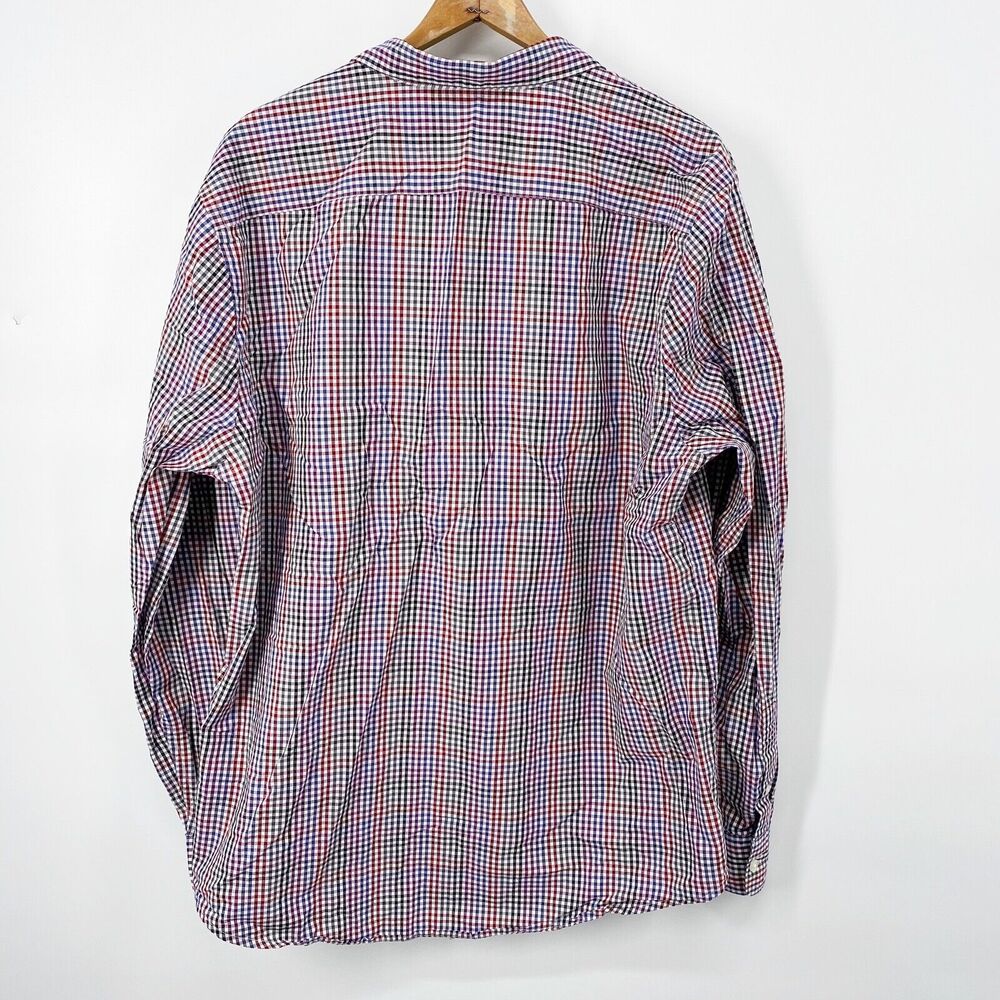 Structure Slim Fit Men's Multicolor Gingham Check Plaid Button Front Shirt XL - Picture 2 of 5